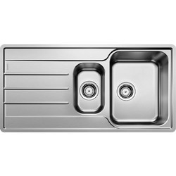 Blanco Lemis 6 S-IF Ένθετος Νεροχύτης Inox Αντιστρεφόμενος Σατινέ 100x50cm 523032