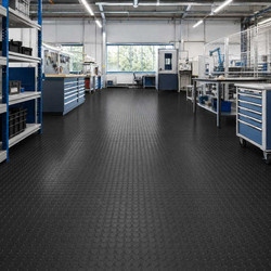 Αντιολισθητικό Δάπεδο Τάπα Coins Μαύρο 2x25m | 50m2 - 3-COINS-1001-1