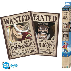 Abysse One Piece Wanted Roger & Whitebeard Σετ 2 Αφίσες 52x38
