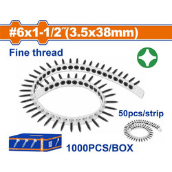 WADFOW ΒΙΔΕΣ ΓΥΨΟΣΑΝΙΔΑΣ ΤΑΙΝΙΑΣ 3.5 Χ 38mm 1000 ΤΕΜ (WXS2514C)