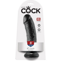 Pipedream King Cock 8" Ρεαλιστικό Dildo με Βεντούζα 20cm Μαύρο