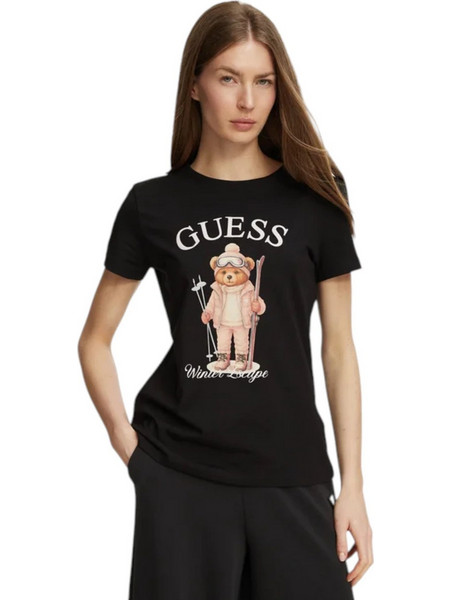 Guess Γυναικείο T-Shirt Fabrizia V6BI19K6749-JBLK Μαύρο