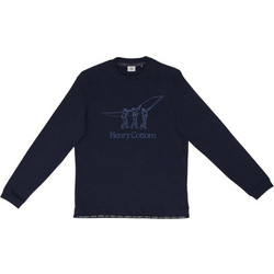 Henry Cotton's Ανδρικό T-Shirt Μακρυμάνικο, σε χρώμα Μπλε