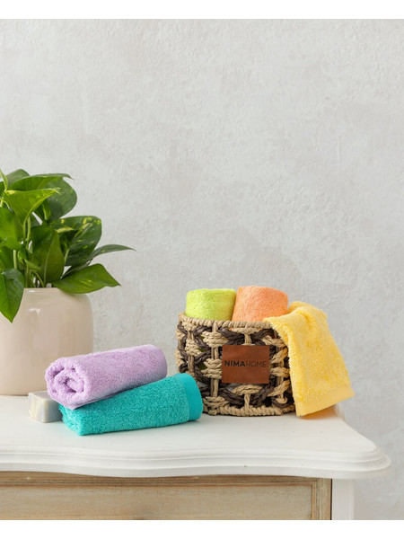 Καλαθάκι με 5 τεμάχια Λαβέτες - Bamboo Care - Nima Home