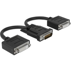 DELOCK αντάπτορας DMS-59 σε 2x DVI 65281, 20cm, μαύρος