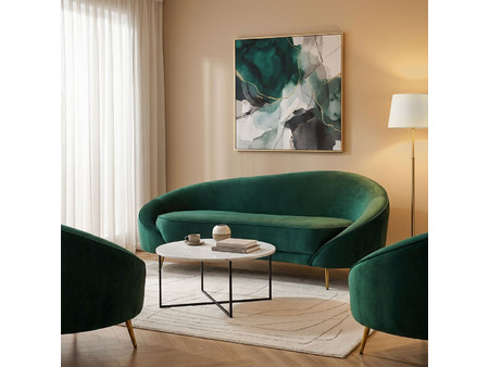 Pakoworld Amora Τριθέσιος Καναπές Βελούδινος 180x81x77cm 110-000045