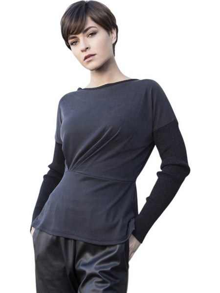 AGGEL W L/S TOP - FW51168KF-BLACK BLACK