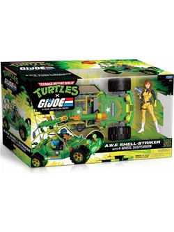 Playmates Toys Teenage Mutant Ninja Turtles x G.I. Joe Crossover Classics A.W.E. Shell-Striker Φιγούρα Δράσης με Όχημα
