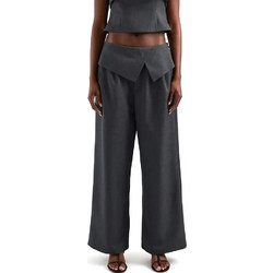 Topshop Arwa Γυναικείο Παντελόνι Wide Leg Pleated Fold Over