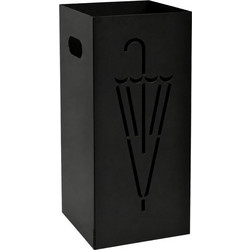 Ομπρελοθήκη Τετράγωνη - Matt Black, Pam & Co, W22 x D22 x H50 (cm) 26-403