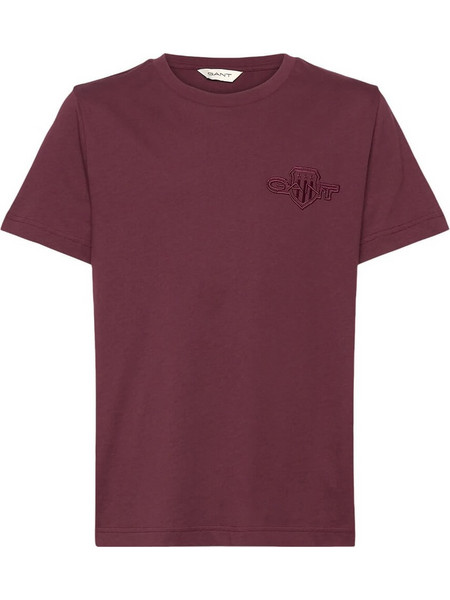 Γυναικείο T-Shirt GANT Tonal Shield T-Shirt 4202589/667 Μπορντό
