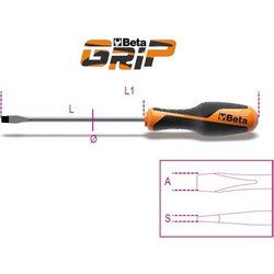 BETA Slotted Head Screwdriver 2,5x75mm
