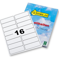 Ετικέτες γενικής χρήσης 123ink A4 99,1 x 33,9 mm λευκές (400 ετικέτες) FSC(R) Mix Credit