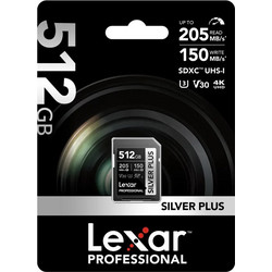 Lexar Professional 1066X SDXC 512GB Class 10 U3 V30 UHS-I