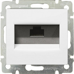 Legrand Valena Πρίζα Δικτύου RJ45 CAT6 UTP 1 Εξόδου με Νύχια Λευκή (774246)