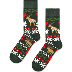 Happy Socks Fair Isle Reindeer Love Πράσινο Ανδρικές Κάλτσες