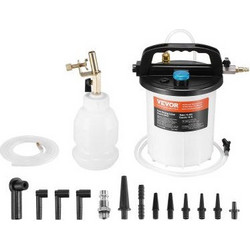 VEVOR Brake Bleeder Kit, 3L Brake Fluid Extractor with 1L Siphon Refilling Bottle & 13 Hose Connectors, Complete Brake Fluid Bleeder Kit with Extended Silicone Hose & Handle, Fit for Most Vehicles