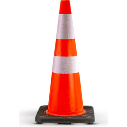 BORMANN Pro BPP2486 Κώνος Οδικής Σήμανσης Pvc, Ύψος 71cm, Βαριά Βάση