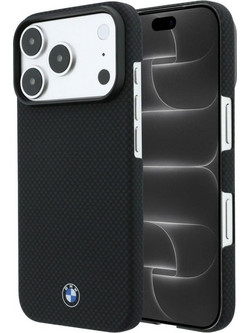 BMW Signature Real Kevlar MagSafe Θήκη Back Cover Black (iPhone 18 Pro / 17 Pro)