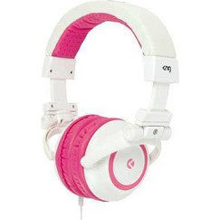 KNG KNG-7030 Ενσύρματα Ακουστικά On Ear Λευκά Ροζ