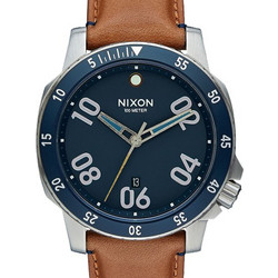 Nixon Ανδρικό Ρολόι με Καφέ Δερμάτινο Λουράκι A508-2186