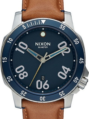 Nixon Ανδρικό Ρολόι με Καφέ Δερμάτινο Λουράκι A508-2186