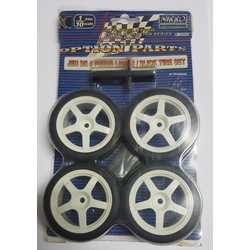 NIKKO EVOLUTION SERIES OPTION PARTS SLICK tyre WHEELSET 1/10