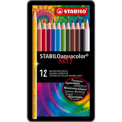 Stabilo Aquacolor Arty Κασετίνα Ξυλομπογιές Ακουαρέλας Σετ 12τμχ