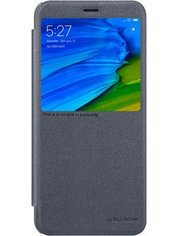 Nillkin Δερματίνη Θήκη με Παράθυρο Smart View Flip για Xiaomi Redmi Note 5 Global Version/Redmi Note 5 Μαύρο