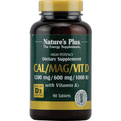 Nature's Plus Cal Mag Vit D3 Vit K2 90 Ταμπλέτες