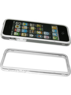 VOLTE-TEL ΘΗΚΗ IPHONE SE/5 BUMPER METAL BUTTON TRANSPARENT-WHITE VOLTE-TEL