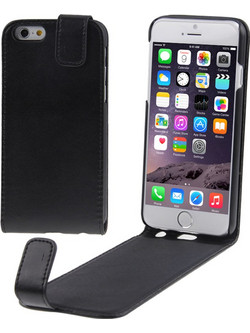 Δερμάτινη Θήκη Flip iPhone 6 - Μαύρη OEM