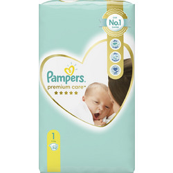 Pampers Premium Care Newborn Πάνες No1 2-5kg 52τμχ