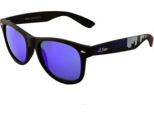 Beach Force BF5004 Blue Αθλητικά Ανδρικά Γυαλιά Ηλίου Τετράγωνα Κοκάλινα Μαύρα με Μπλε Polarized Φακό