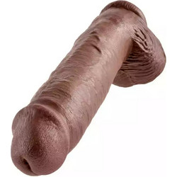Pipedream King Cock 11" Ρεαλιστικό Dildo με Βεντούζα & Όρχεις 28cm Καφέ
