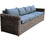 Woodwell Arizona Τετραθέσιος Καναπές Εξωτερικού Χώρου Rattan Wicker Καφέ 252x77x73cm E6734,5