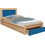 HomeMarkt Παιδικό Κρεβάτι Μονό για Στρώμα 90x190cm με Αποθηκευτικό Χώρο HM330.01