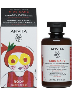 Apivita Kids Ρόδι & Μέλι Παιδικό Φυτικό Σαμπουάν & Conditioner 250ml
