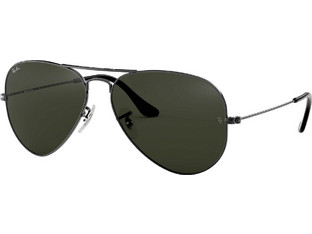 Ray-Ban RB3025 W08/79 Ανδρικά Γυαλιά Ηλίου Aviator Μεταλλικά Μαύρα με Μαύρο Polarized Φακό