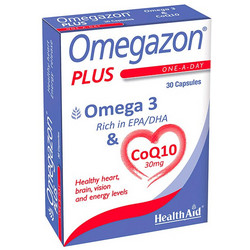 Health Aid Omegazon Plus Ω3 & Co Q10 Ιχθυέλαιο 30 Κάψουλες