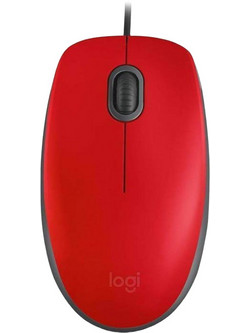 Logitech M110 Silent Ενσύρματο Ποντίκι Red