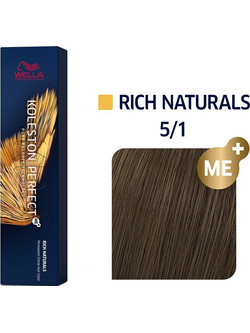 Wella Koleston Perfect Me+ Rich Naturals 5/1 Καστανό Ανοιχτό Σαντρέ Μόνιμη Βαφή Μαλλιών 60ml