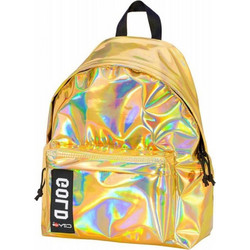 Lyc Sac City The Drop Trendy Mirror Σχολική Τσάντα Πλάτης Γυμνασίου - Λυκείου Χρυσή 22317