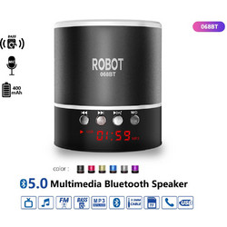 Robot 068BT Ηχείο Bluetooth 3W με Ραδιόφωνο Μαύρο