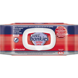 ΜΕΓΑ Wet Hankies Extra Safe Αντισηπτικά Μαντηλάκια Χεριών 63τμχ