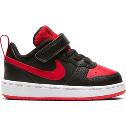 Nike Court Borough Low 2 Παιδικά Sneakers Μαύρα Κόκκινα BQ5453-007