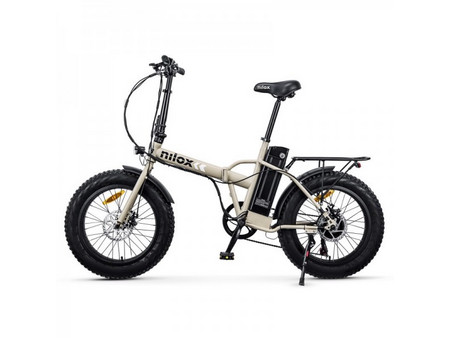 Nilox Doc E-Bike X8 Σπαστό Ηλεκτρικό Ποδήλατο Πόλης 20" 250W με 7 Ταχύτητες και Δισκόφρενα Μπεζ