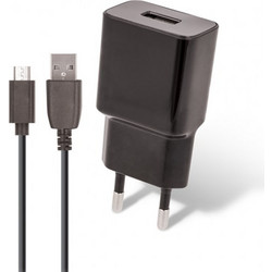 Maxlife Φορτιστής με Καλώδιο Micro USB με Θύρα USB-A Black MXTC-01