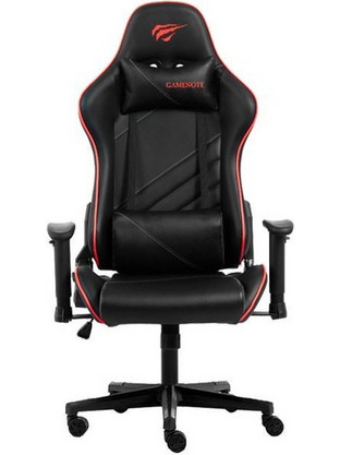 Havit Καρέκλα Gaming Δερματίνης με Ρυθμιζόμενα Μπράτσα Μαύρη-Κόκκινη GC930