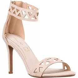 Miss NV Γυναικεία Πέδιλα Suede Nude με Λεπτό Ψηλό Τακούνι V64-09062-90